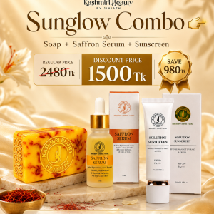 Saffron goat milk soap+brightening serum+sunscreen